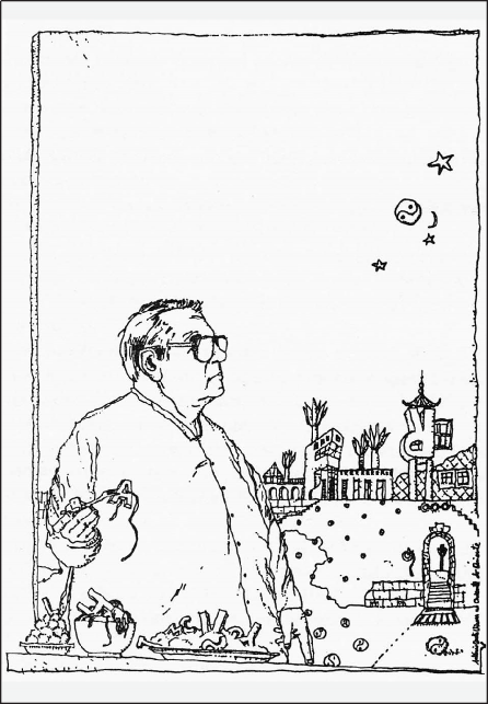António Manuel Couto Viana. (Desenho de Carlos Marreiros).